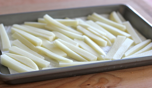 Buffalo Ranch Fries - Homemade french fries made to crisp perfection, topped with homemade Ranch dressing and buffalo sauce!
