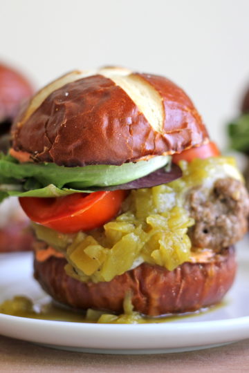 Green Chili Bacon Cheeseburger Sliders
