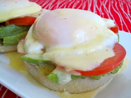 California Eggs Benedict ready to serve