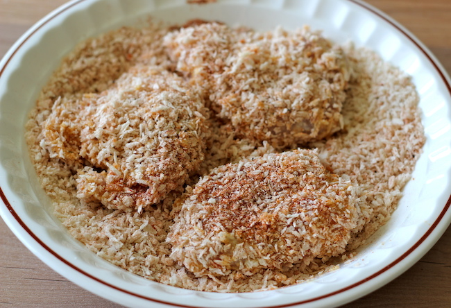 Oven-Fried Chicken with Homemade Coleslaw - These chicken thighs are so crisp, no one will believe you when you tell them it's been baked!