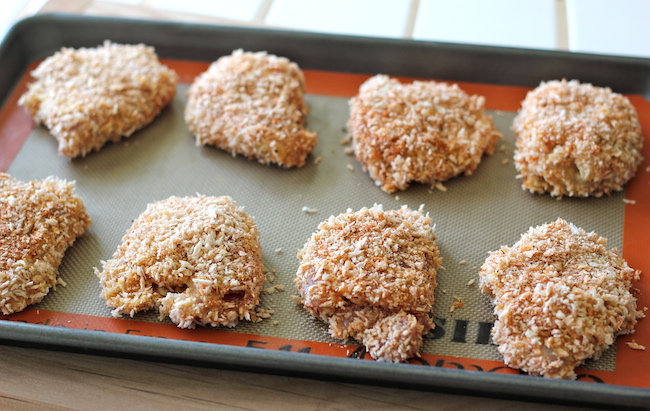 Oven-Fried Chicken with Homemade Coleslaw - These chicken thighs are so crisp, no one will believe you when you tell them it's been baked!