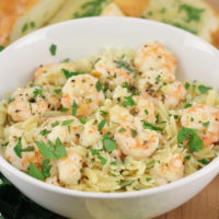 Lemon Pepper Shrimp Scampi with Orzo
