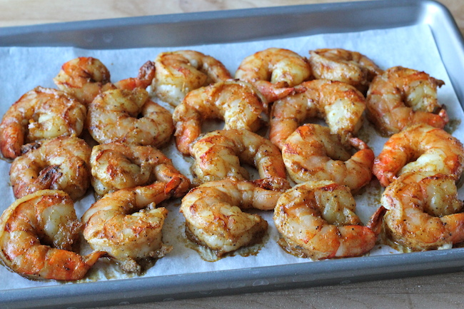 Spicy Roasted Shrimp Sandwich with Chipotle Avocado Mayonnaise - A loaded shrimp sandwich with a kick of heat and a double dose of avocado!