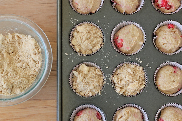 Raspberry Crumb Muffins - Start your mornings off right with these hearty muffins topped with a crumb topping that is to die for!