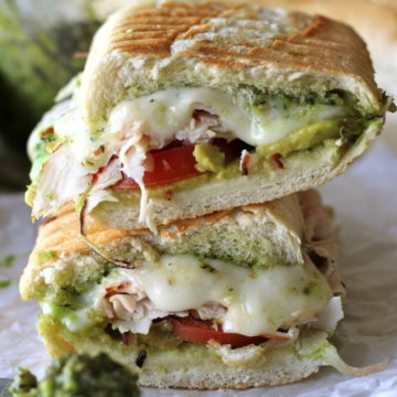 Leftover Thanksgiving Turkey Pesto Panini