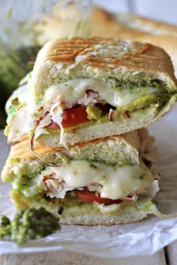 Leftover Thanksgiving Turkey Pesto Panini