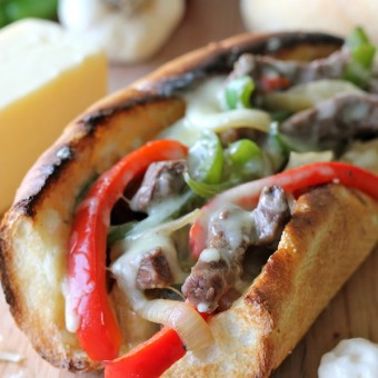 Philly Cheesesteak with Garlic Aioli