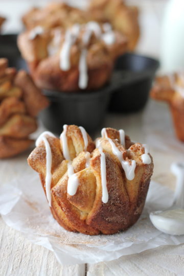 Brown Butter Cinnamon Sugar Pull Apart Bread with Butter Rum Glaze