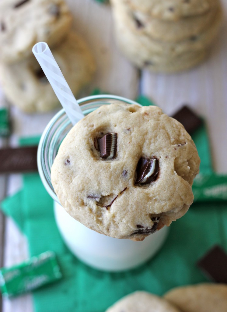 Mint Chocolate Chunk Cookies