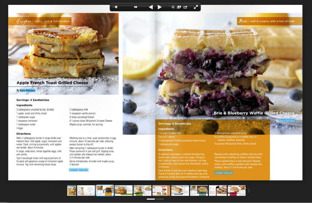 Brie and Blueberry Waffle Grilled Cheese - The perfect grilled cheese for breakfast!