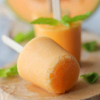 Cantaloupe Popsicles