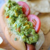Sriracha Guacamole Hot Dogs