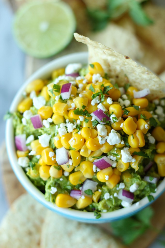 Sweet Corn Grilled Guacamole - Grilled avocados add that extra special touch to this creamy, sweet guacamole!