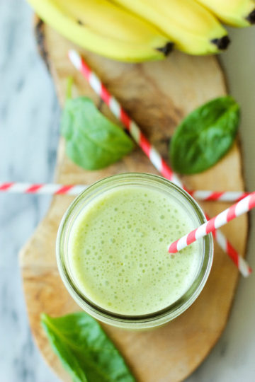 Green Smoothie with Peanut Butter and Banana