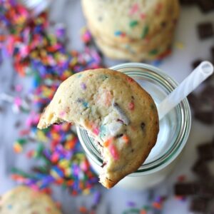 Funfetti Cookies with Chocolate Chunks