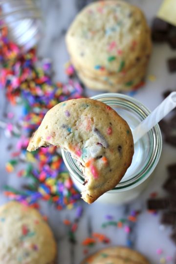 Funfetti Cookies with Chocolate Chunks