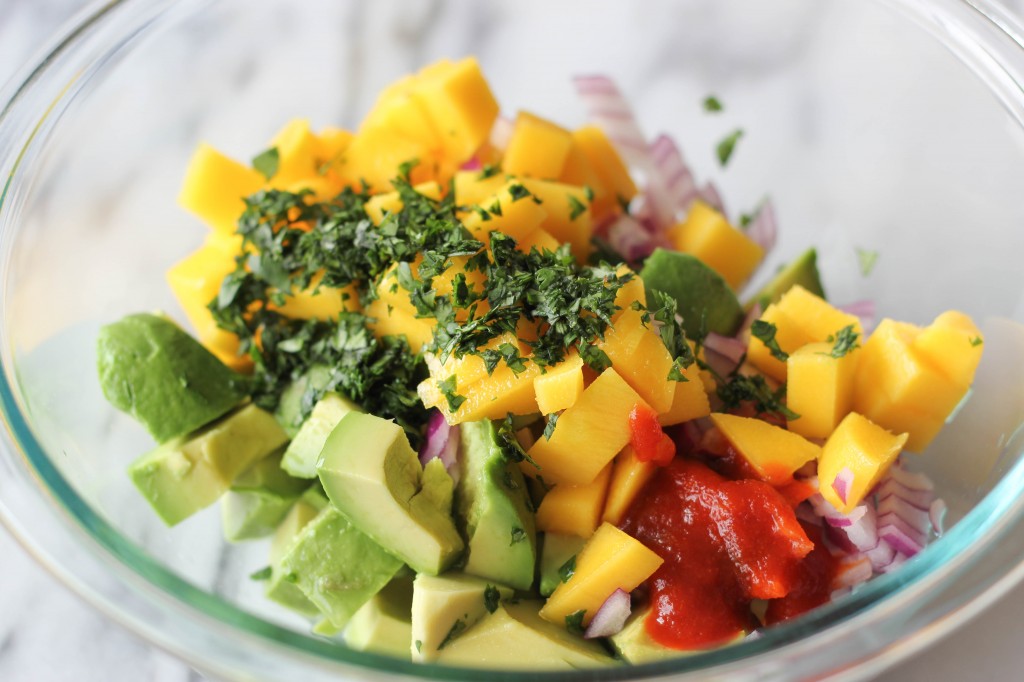 Sriracha Guacamole - A fun twist on traditional guacamole with added sweetness and Sriracha spiciness!