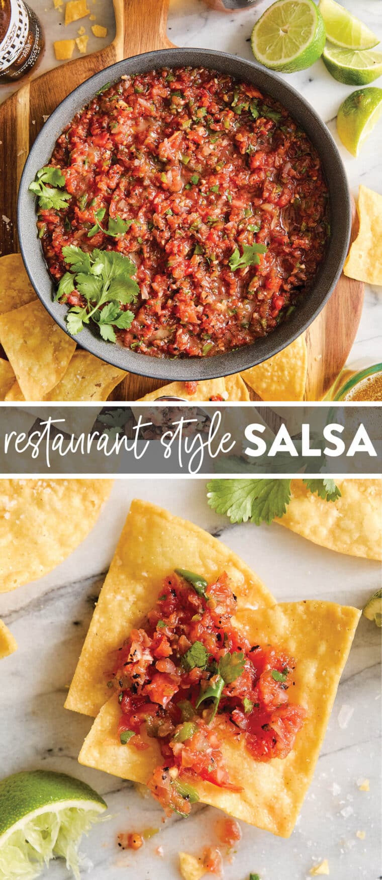 Restaurant Style Salsa - No more store-bought salsa! This quick and easy flavor-packed restaurant-quality salsa comes together in just 10 min!