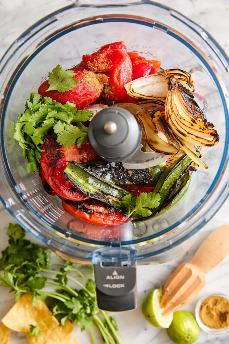 Restaurant Style Salsa - No more store-bought salsa! This quick and easy flavor-packed restaurant-quality salsa comes together in just 10 min!