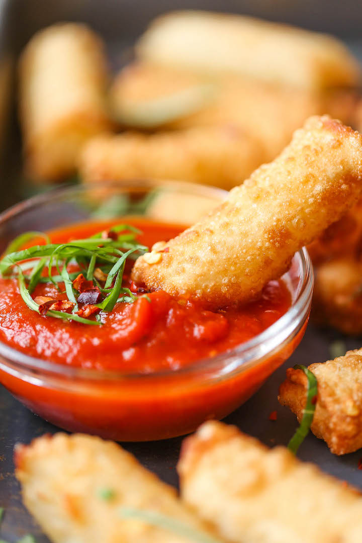 Wonton Mozzarella Sticks