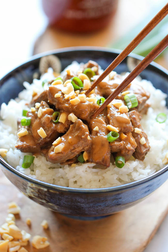 Thai Peanut Beef - Skip the take-out tonight and try this unbelievably easy 20-minute dish that the whole family will love!