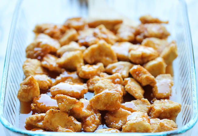 Baked Sweet and Sour Chicken - No need to order take-out anymore - this homemade version is so much healthier and a million times tastier!