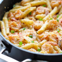 Spicy Parmesan Shrimp Pasta