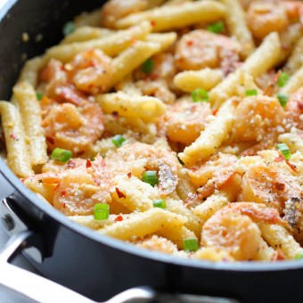 Spicy Parmesan Shrimp Pasta