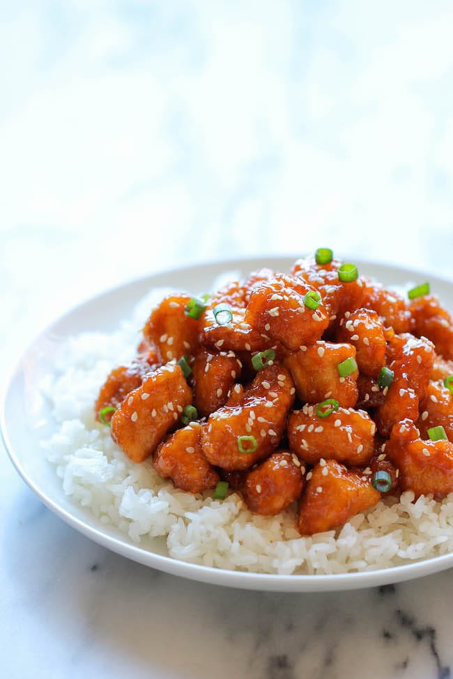 Baked Sweet and Sour Chicken - No need to order take-out anymore - this homemade version is so much healthier and a million times tastier!