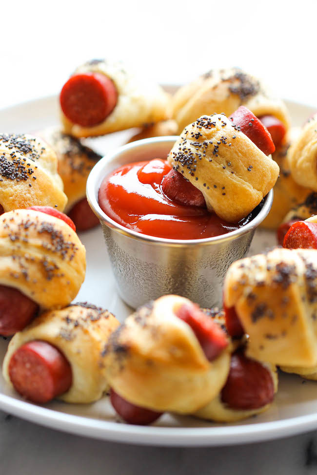 Classic Pigs in a Blanket - The easiest two ingredient pigs in a blanket. Perfect for game day or as an after-school snack!