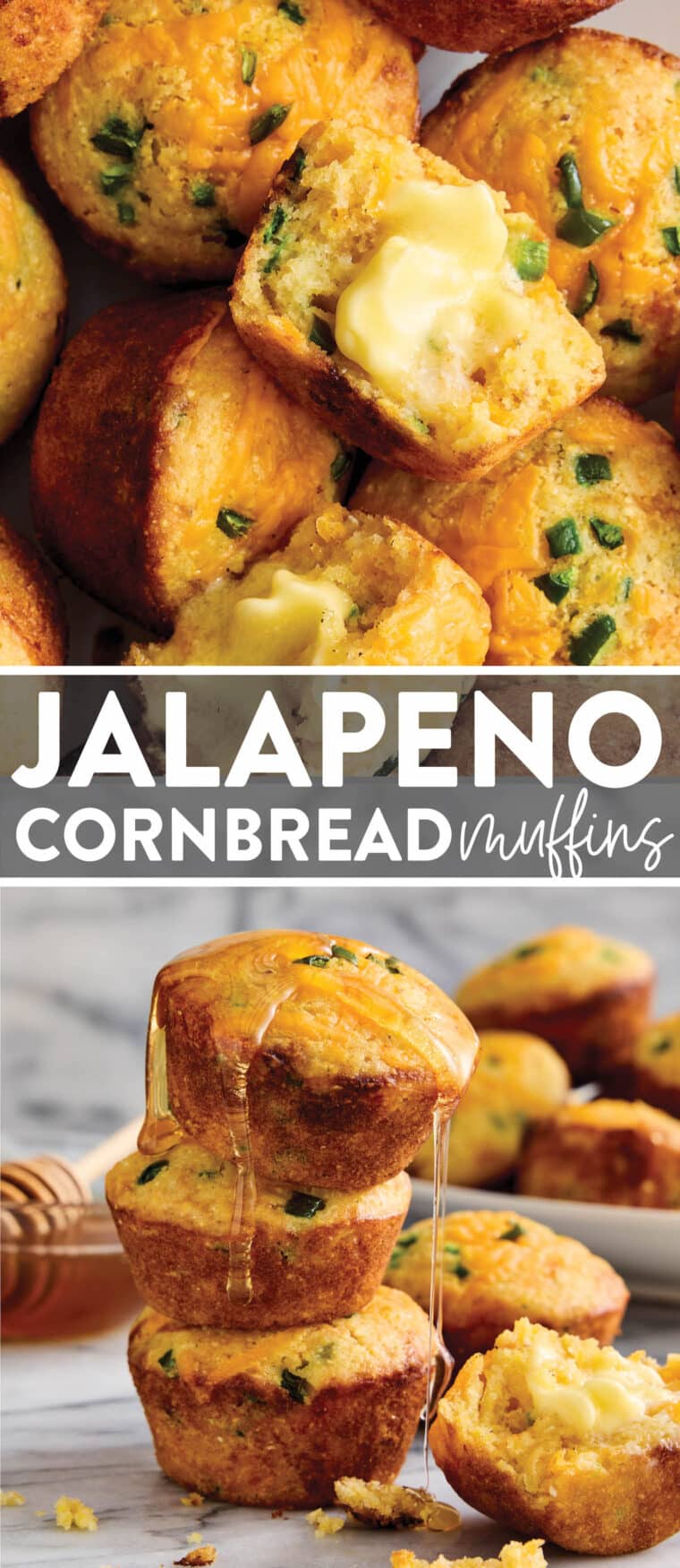 Jalapeno Cornbread Muffins - These easy muffins are amazingly moist, crumbly and buttery. Perfect as a side dish, appetizer or snack! SO GOOD.