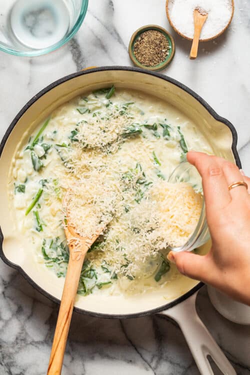 Parmesan and Spinach Orzo