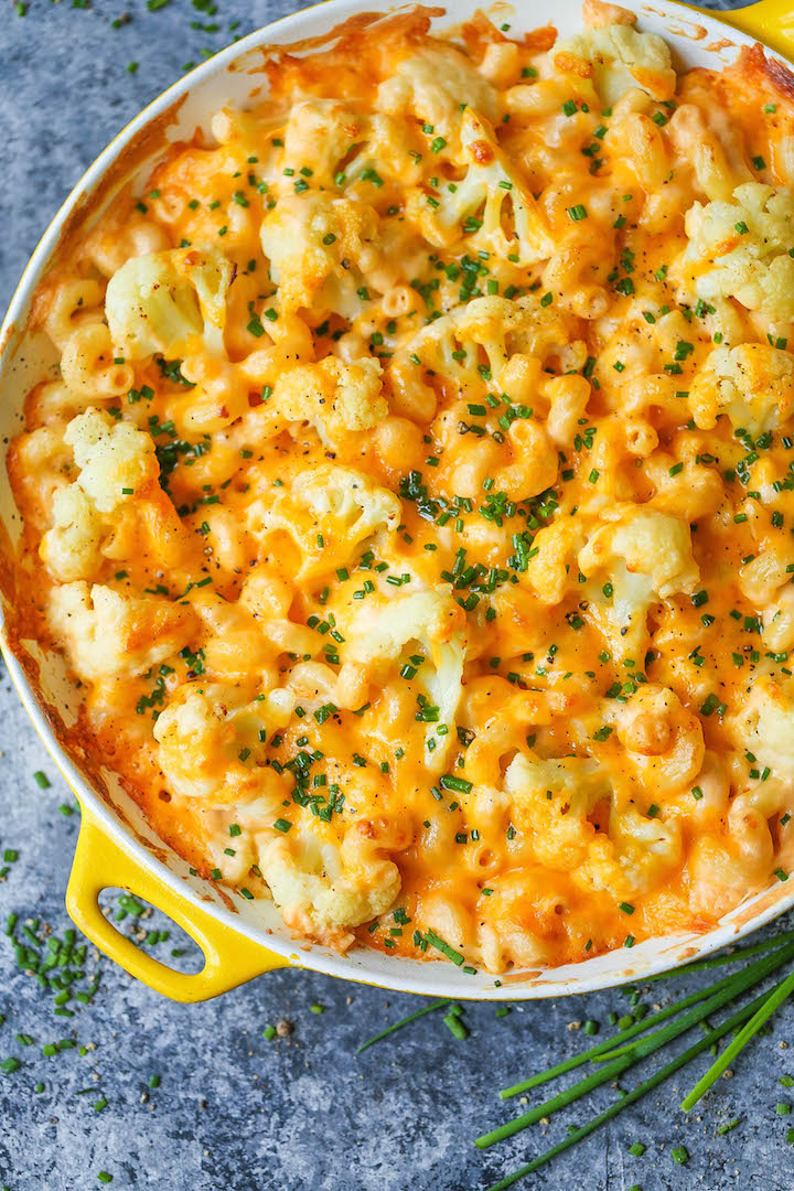 Skinny Cauliflower Mac and Cheese