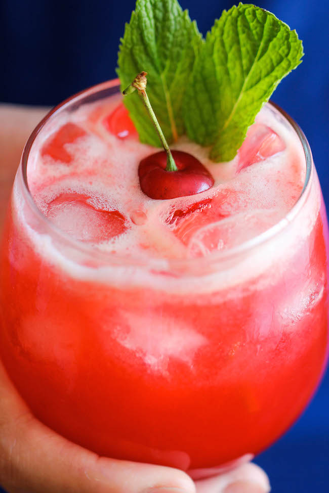 Sparkling Cherry Lemonade - The easiest, budget-friendly lemonade that you can make in just 15 min. No simple syrup needed!