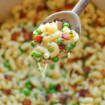 Bacon and Pea Macaroni & Cheese