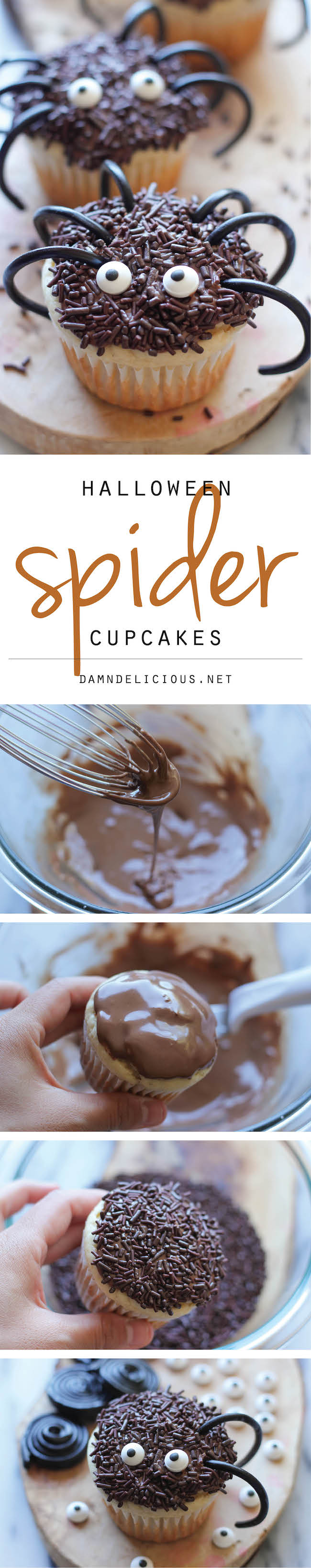 Halloween Spider Cupcakes - These easy spider cupcakes are a must this Halloween, and such a fun way to get the kids in the kitchen!