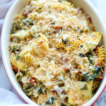 Chicken Florentine Artichoke Bake