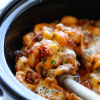 Slow Cooker Cheesy Tortellini