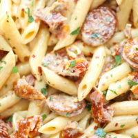 Pasta with Sun-Dried Tomato Cream Sauce