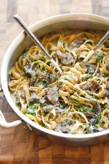 Creamy Mushroom Fettuccine