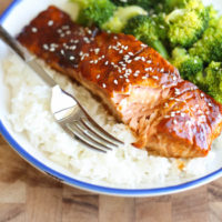 Teriyaki Salmon and Broccoli Bowls