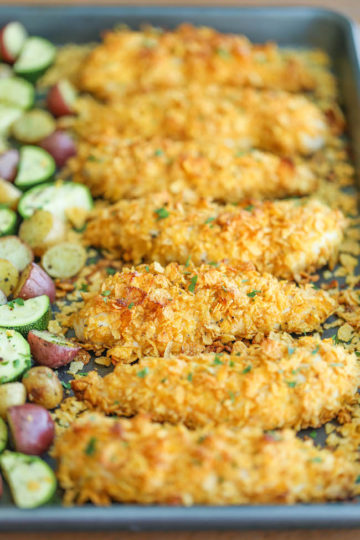 Baked Ranch Chicken Tenders and Veggies