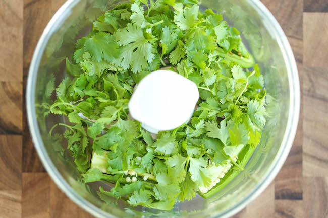 Cilantro Jalapeno Sauce - The easiest 5 min sauce ever. And you can use this on anything - from grilled meats to fries and even chips for dipping!