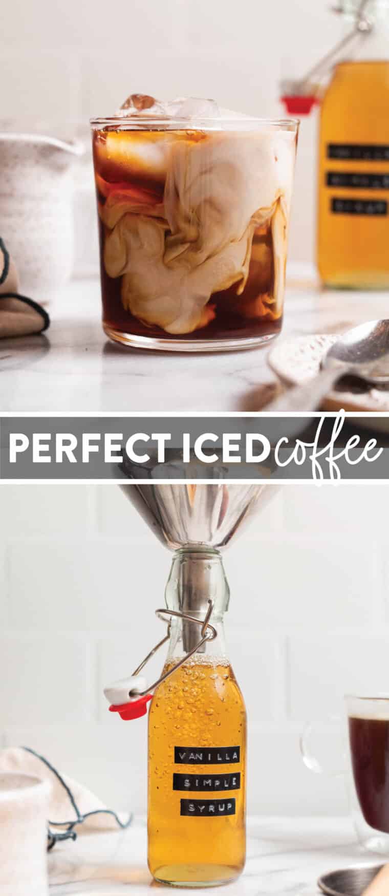 Perfect Iced Coffee - Tips and tricks to make the best, most perfect iced coffee right at home. It's quick, easy and so budget-friendly!