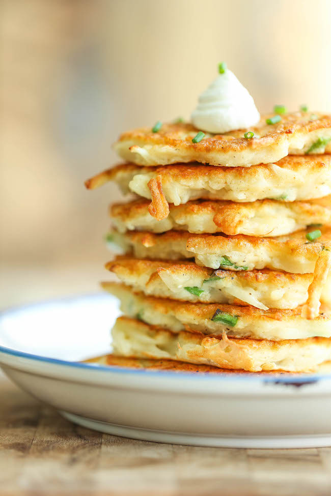 Easy Potato Pancakes - Wonderfully crisp, tender, and just melt-in-your mouth amazing. Can be served as an appetizer, side dish or even a light main dish!