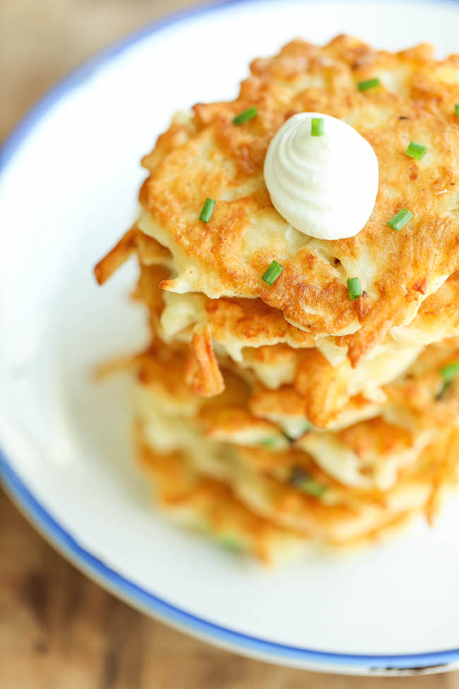 Easy Potato Pancakes - Wonderfully crisp, tender, and just melt-in-your mouth amazing. Can be served as an appetizer, side dish or even a light main dish!