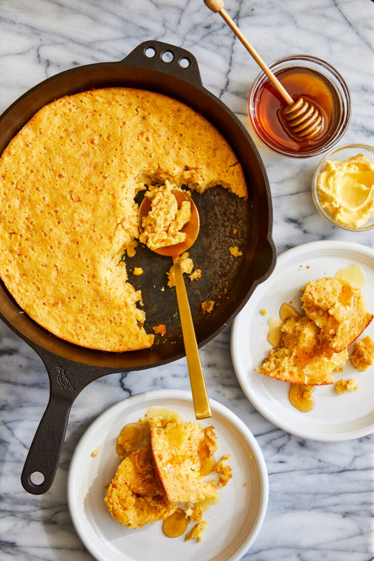 Sweet Corn Spoonbread - This is basically cornbread on crack with the most amazing creamy, buttery center that just melts in your mouth. It's to die for!