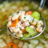 Slow Cooker Ham and White Bean Soup