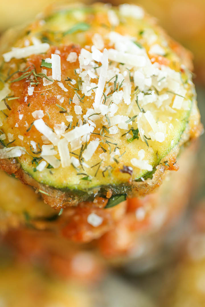 Baked Zucchini Ranch Parmesan Chips - Perfectly crisp-tender zucchini chips baked from start to finish - guilt-free, healthy and just so stinking good!