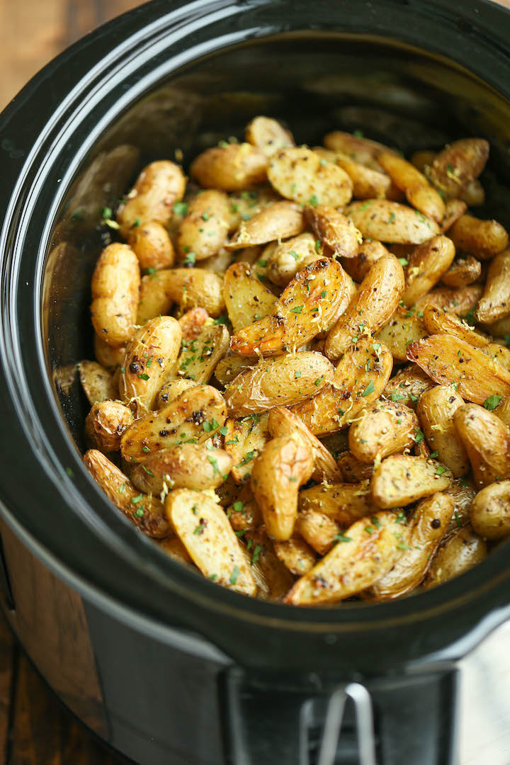Slow Cooker Greek Potatoes